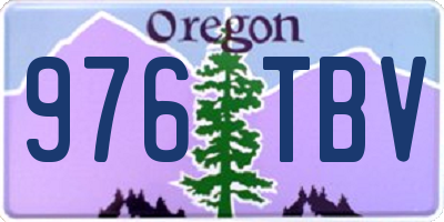OR license plate 976TBV