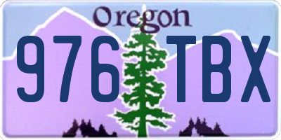 OR license plate 976TBX