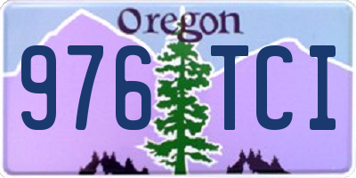 OR license plate 976TCI