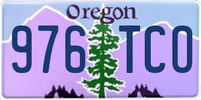 OR license plate 976TCO