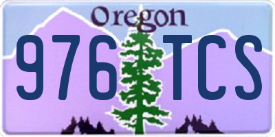 OR license plate 976TCS