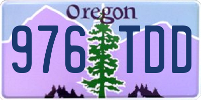 OR license plate 976TDD