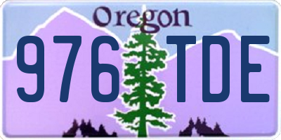 OR license plate 976TDE