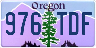 OR license plate 976TDF