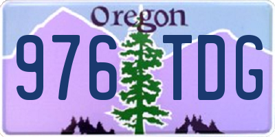 OR license plate 976TDG