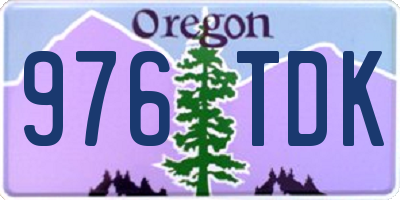 OR license plate 976TDK