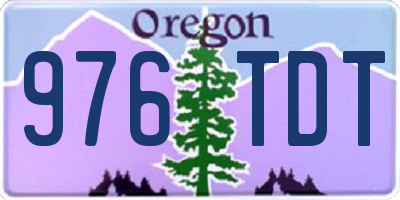 OR license plate 976TDT