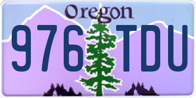 OR license plate 976TDU