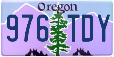 OR license plate 976TDY