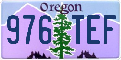 OR license plate 976TEF