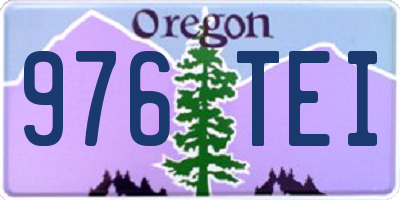 OR license plate 976TEI