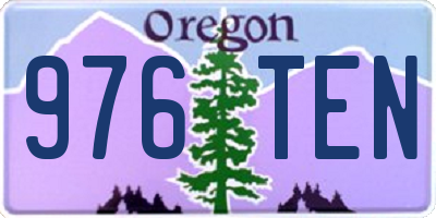 OR license plate 976TEN