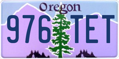 OR license plate 976TET