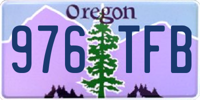 OR license plate 976TFB