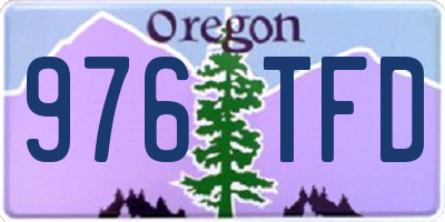 OR license plate 976TFD
