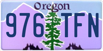 OR license plate 976TFN