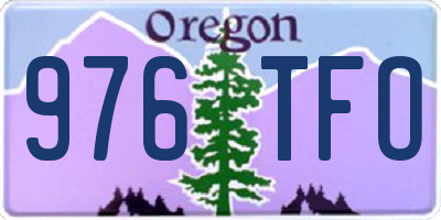 OR license plate 976TFO