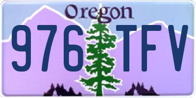 OR license plate 976TFV