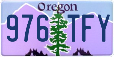 OR license plate 976TFY