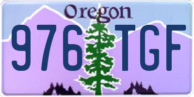 OR license plate 976TGF