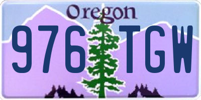 OR license plate 976TGW