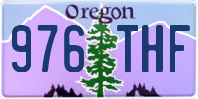 OR license plate 976THF