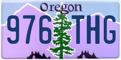 OR license plate 976THG