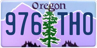 OR license plate 976THO