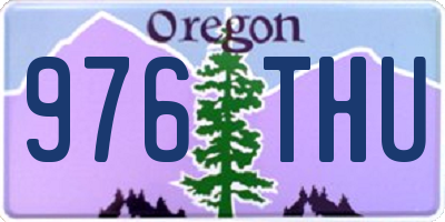 OR license plate 976THU