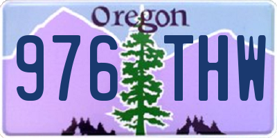 OR license plate 976THW