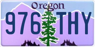 OR license plate 976THY