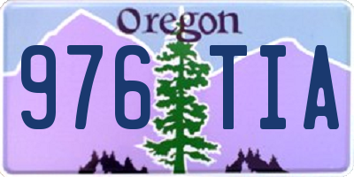 OR license plate 976TIA