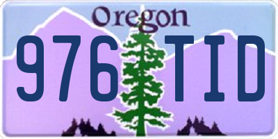 OR license plate 976TID
