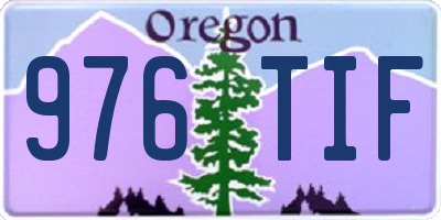 OR license plate 976TIF