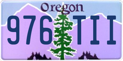 OR license plate 976TII