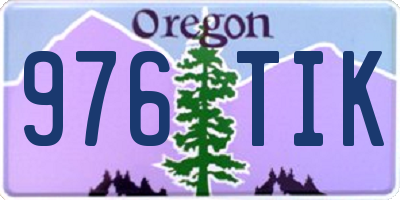 OR license plate 976TIK