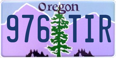 OR license plate 976TIR