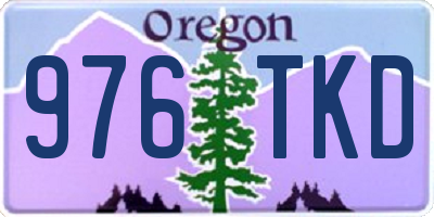 OR license plate 976TKD