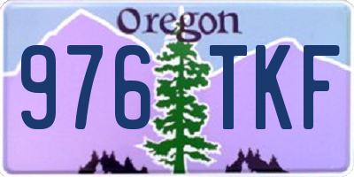 OR license plate 976TKF