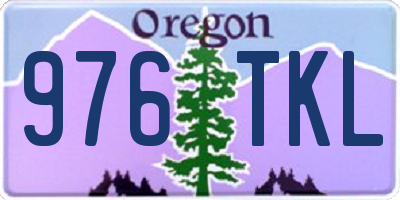 OR license plate 976TKL