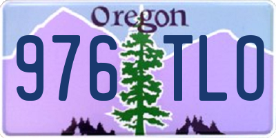 OR license plate 976TLO