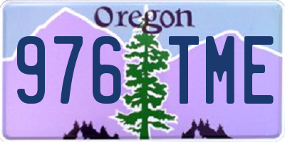 OR license plate 976TME
