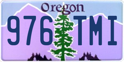 OR license plate 976TMI