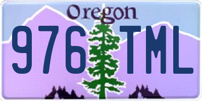 OR license plate 976TML