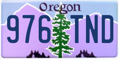 OR license plate 976TND