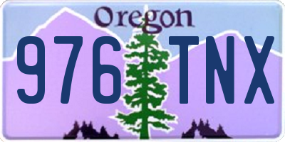 OR license plate 976TNX