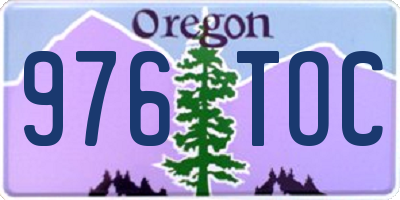 OR license plate 976TOC