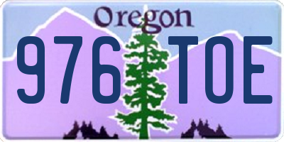 OR license plate 976TOE