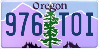 OR license plate 976TOI