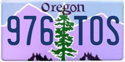 OR license plate 976TOS